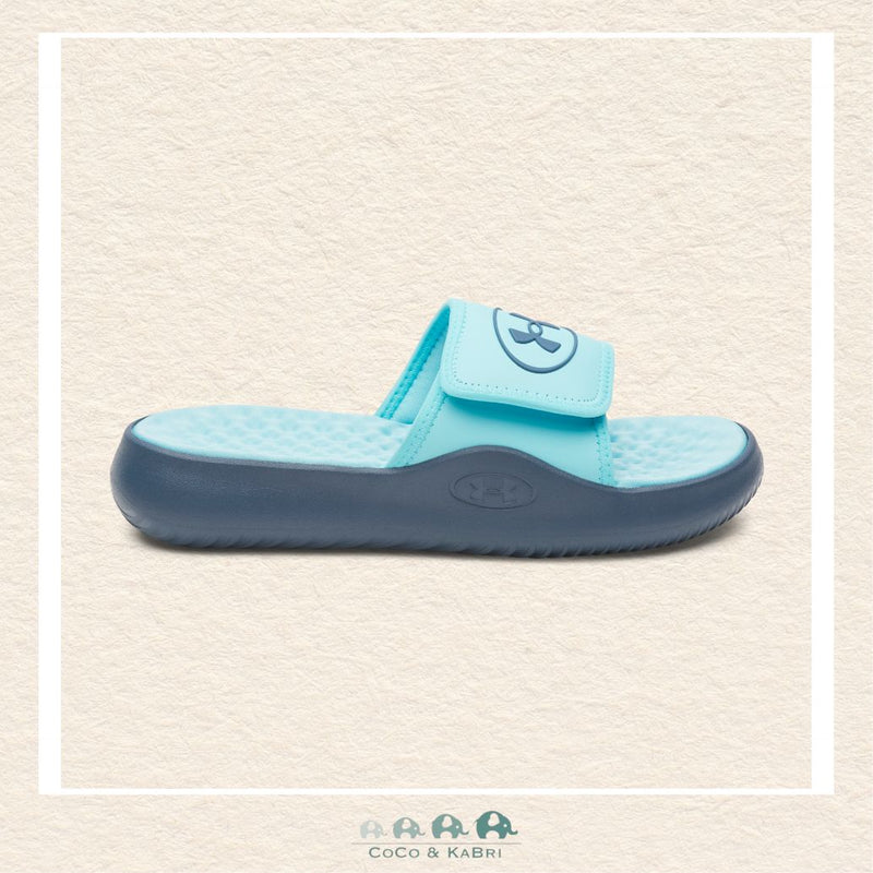 Side profile of the Fresco Blue Ignite Pro 8 slides highlighting the dual-layer Performance 4D Foam® footbed that contours to the foot for ultimate underfoot cushioning | Canada