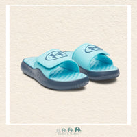 Under Armour boys' Ignite Pro 8 slides in a vibrant Fresco Blue, featuring an adjustable synthetic strap with a soft foam lining for a customized and comfortable fit | Canada