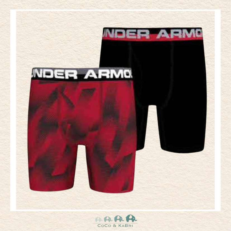 Under Armour: Boys' Spandex Boxers (Set of 2) Red/Black, CoCo & KaBri Children's Boutique