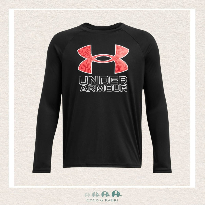 Under Armour Boys' Tech™ Hybrid Print Fill Long Sleeve Black, CoCo & KaBri Children's Boutique