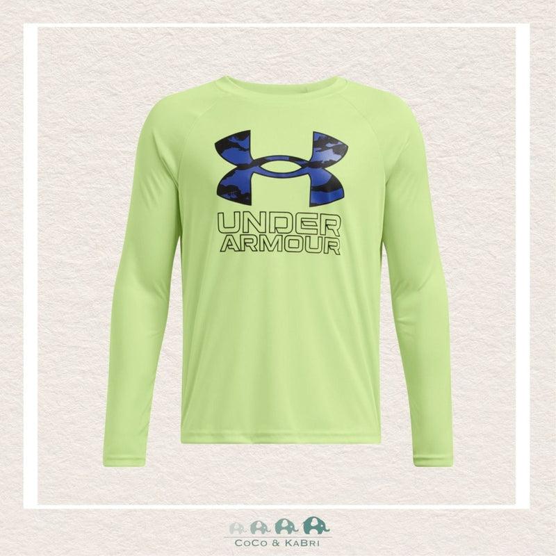 Under Armour Boys' Tech™ Hybrid Print Fill Long Sleeve - Morph Green, CoCo & KaBri Children's Boutique