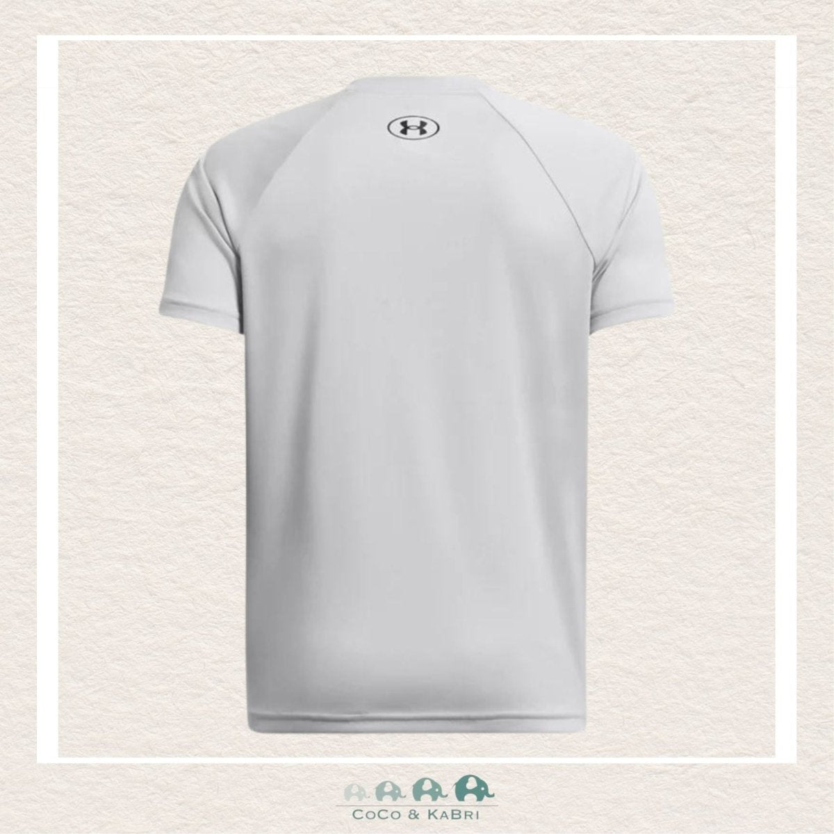 Under Armour Boys' Tech™ Split Wordmark Short Sleeve Gray Tshirt, CoCo & KaBri Children's Boutique