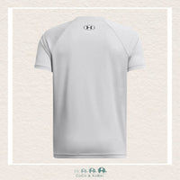 Under Armour Boys' Tech™ Split Wordmark Short Sleeve Gray Tshirt, CoCo & KaBri Children's Boutique