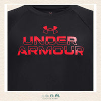 Under Armour Boys' Tech™ Split Wordmark Short Sleeve Tee - Black/Red, CoCo & KaBri Children's Boutique