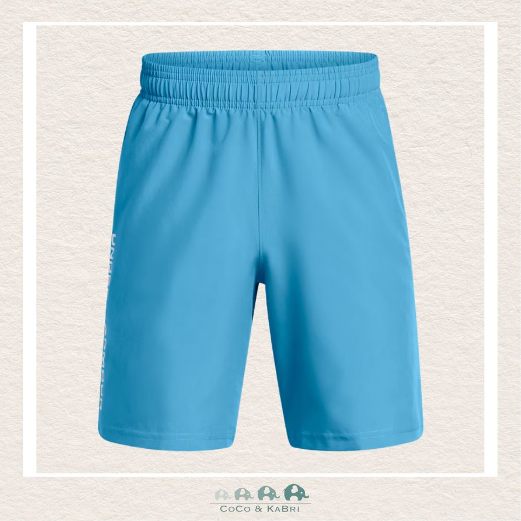 Under Armour: Boy's Tech™ Woven Wordmark Shorts Ether Blue, CoCo & KaBri Children's Boutique
