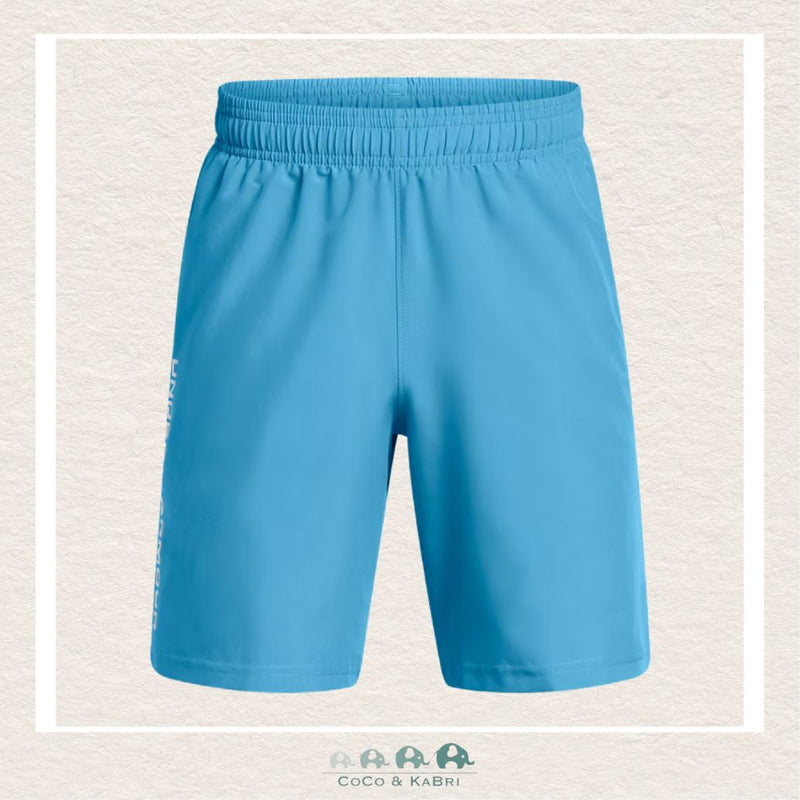 Under Armour: Boy's Tech™ Woven Wordmark Shorts Ether Blue, CoCo & KaBri Children's Boutique