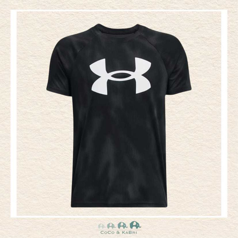 Under Armour: Youth Boys' Tech™ Big Logo Printed Short Sleeve - Black, CoCo & KaBri Children's Boutique