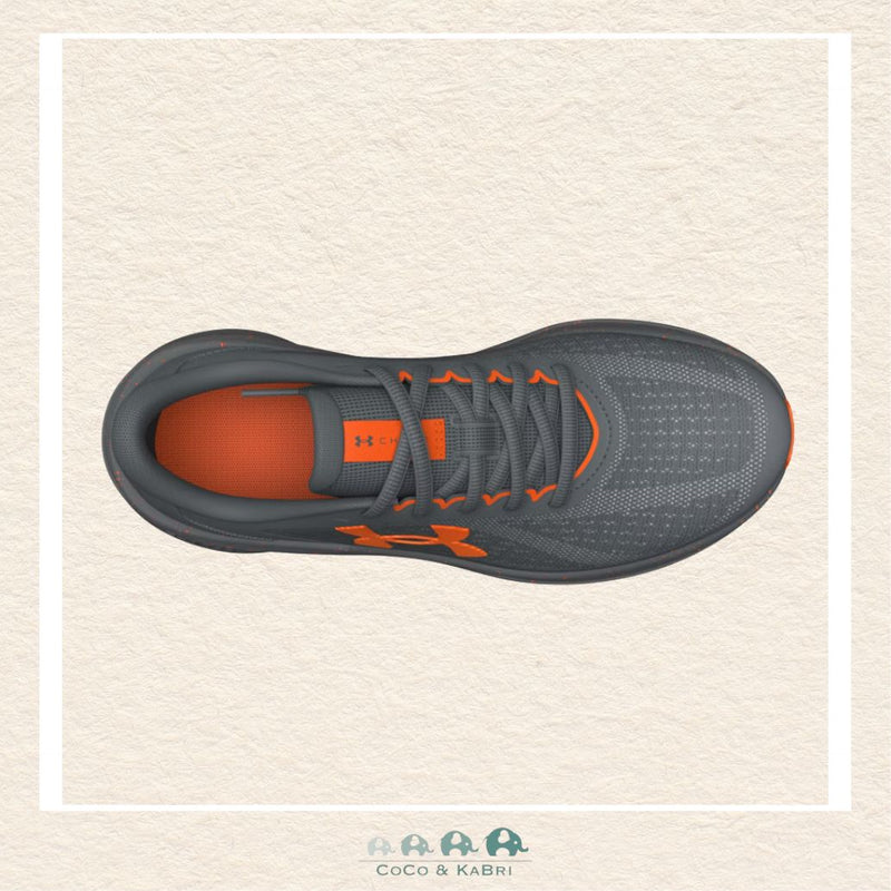 Under Armour Chase AL WIDE Boys' Pre-School Running Shoes - Gray/Orange (Z2), CoCo & KaBri Children's Boutique, Brooks Alberta Canada