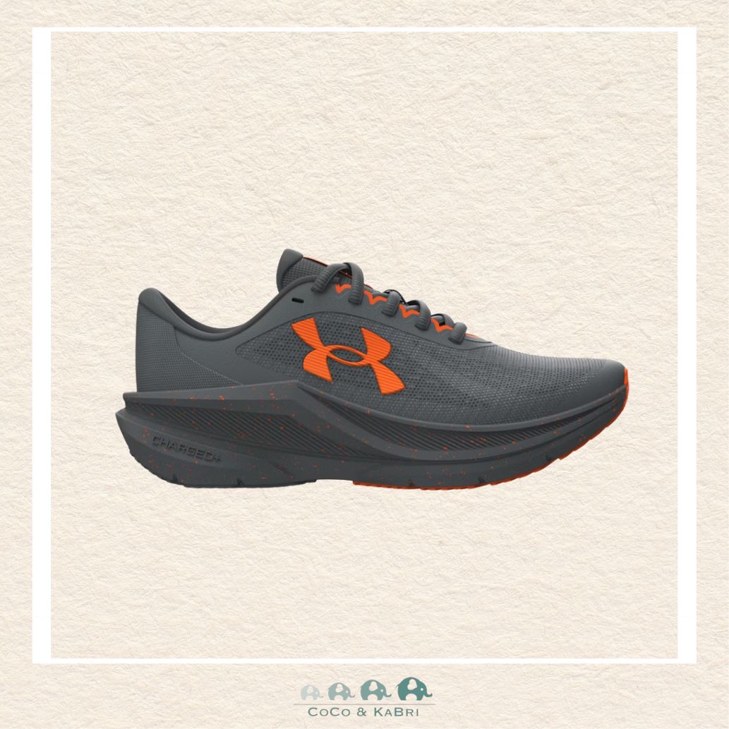 Under Armour Chase AL WIDE Boys' Pre-School Running Shoes - Gray/Orange (Z2), CoCo & KaBri Children's Boutique, Brooks Alberta Canada