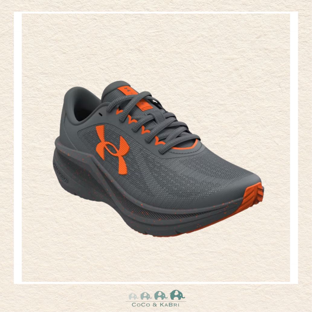 Under Armour Chase AL WIDE Boys' Pre-School Running Shoes - Gray/Orange (Z2), CoCo & KaBri Children's Boutique, Brooks Alberta Canada