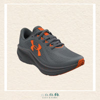 Under Armour Chase AL WIDE Boys' Pre-School Running Shoes - Gray/Orange (Z2), CoCo & KaBri Children's Boutique, Brooks Alberta Canada