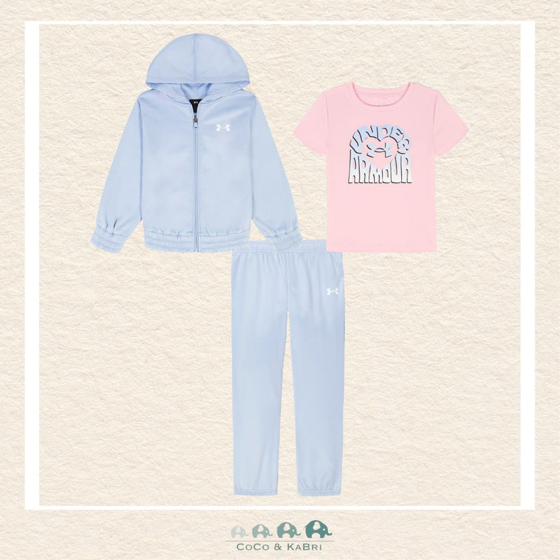 Under Armour: Girls 3 Piece Zip Up Hoodie Set - Blue Calm, CoCo & KaBri Children's Boutique