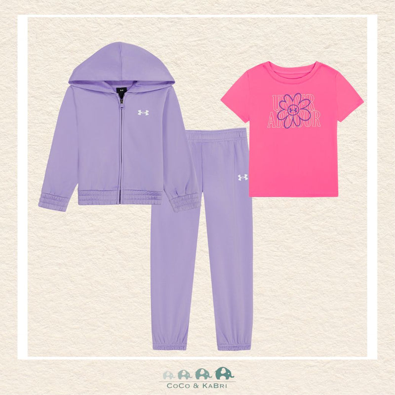 Under Armour: Girls' 3pce Full Zip Hoodie Set - Purple & Pink, CoCo & KaBri Children's Boutique, Brooks Alberta Canada
