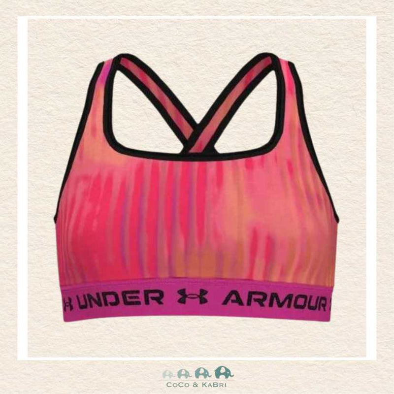 Under Armour: Girls' Crossback Printed Sports Bra - Bubble Peach, CoCo & KaBri Children's Boutique