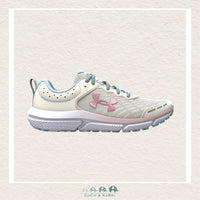 Under Armour Girls' Grade School Assert 10 Running Shoes - Stone/Nimbus Blue (S3), CoCo & KaBri Children's Boutique