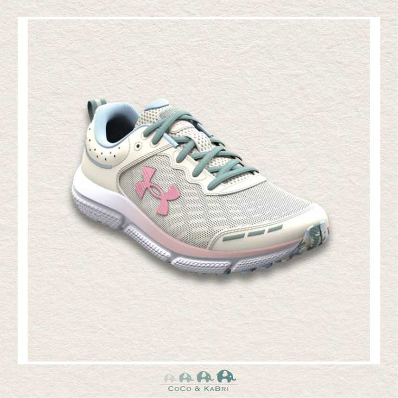 Under Armour Girls' Grade School Assert 10 Running Shoes - Stone/Nimbus Blue (S3), CoCo & KaBri Children's Boutique