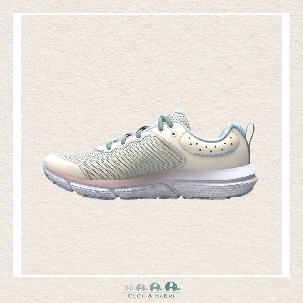 Under Armour Girls' Grade School Assert 10 Running Shoes - Stone/Nimbus Blue (S3), CoCo & KaBri Children's Boutique