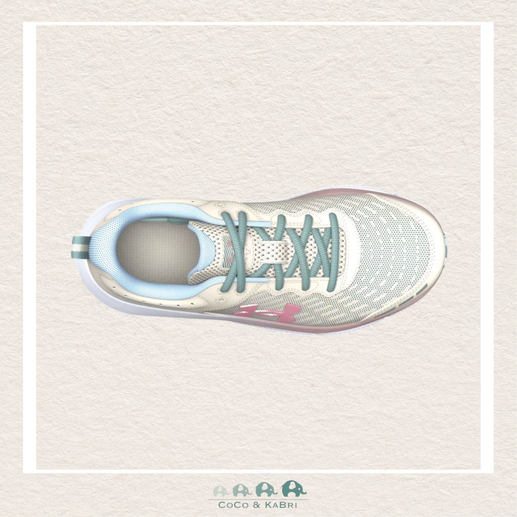 Under Armour Girls' Grade School Assert 10 Running Shoes - Stone/Nimbus Blue (S3), CoCo & KaBri Children's Boutique