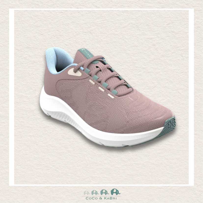 Under Armour Girls' Grade School Pursuit 4 Big Logo Running Shoes - Tourmaline Pink/Nimbus Blue - Stone, CoCo & KaBri Children's Boutique