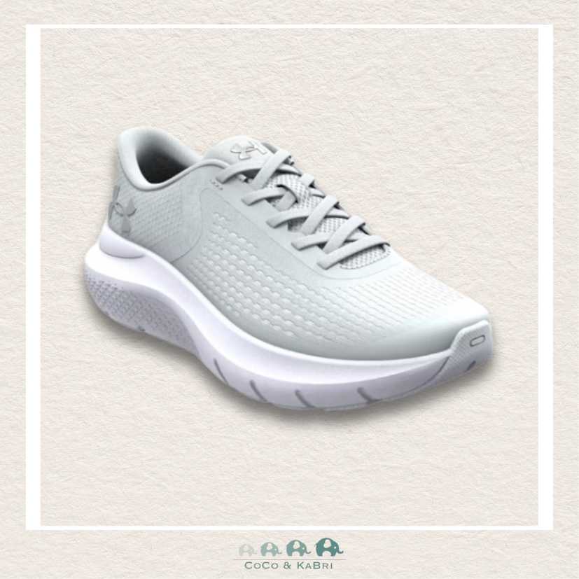 Under Armour Girls' Grade School Rogue 5 Running Shoes - Halo Gray/Metallic Silver (N2), CoCo & KaBri Children's Boutique
