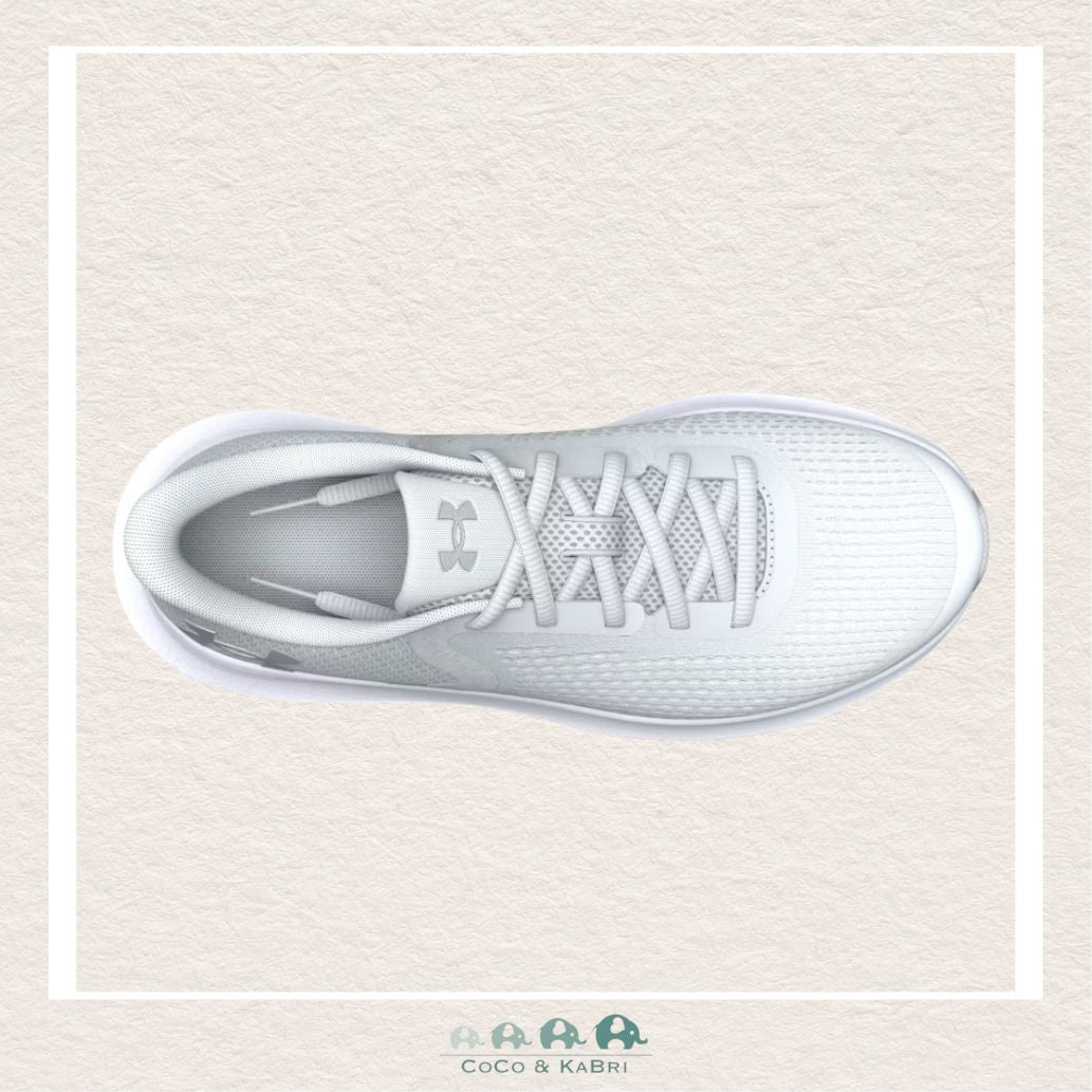 Under Armour Girls' Grade School Rogue 5 Running Shoes - Halo Gray/Metallic Silver (N2), CoCo & KaBri Children's Boutique