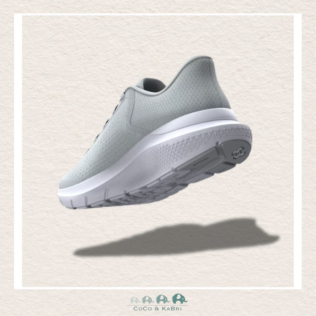 Under Armour Girls' Grade School Rogue 5 Running Shoes - Halo Gray/Metallic Silver (N2), CoCo & KaBri Children's Boutique