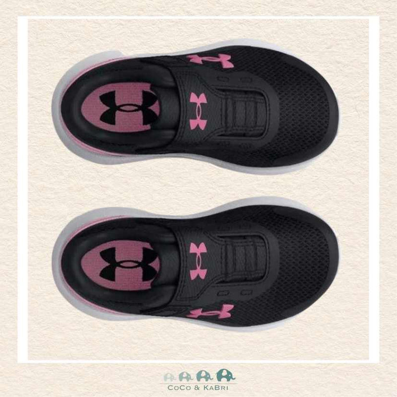 Under Armour: Girls' Infant Surge 3 AC - Pink/Black Shoe (Z2-24), CoCo & KaBri Children's Boutique