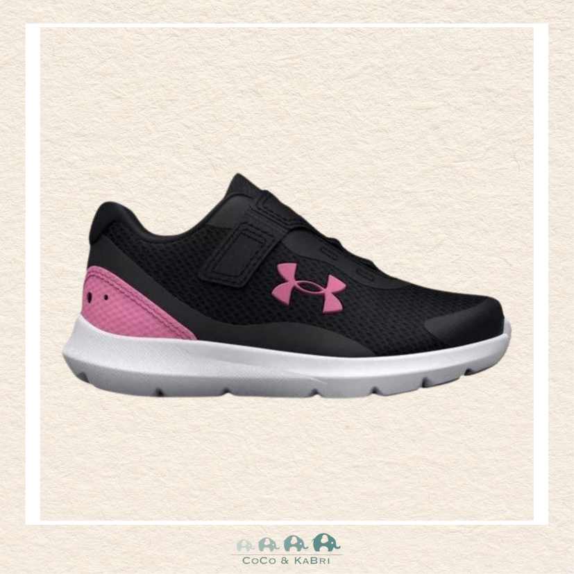 Under Armour: Girls' Infant Surge 3 AC - Pink/Black Shoe (Z2-24), CoCo & KaBri Children's Boutique