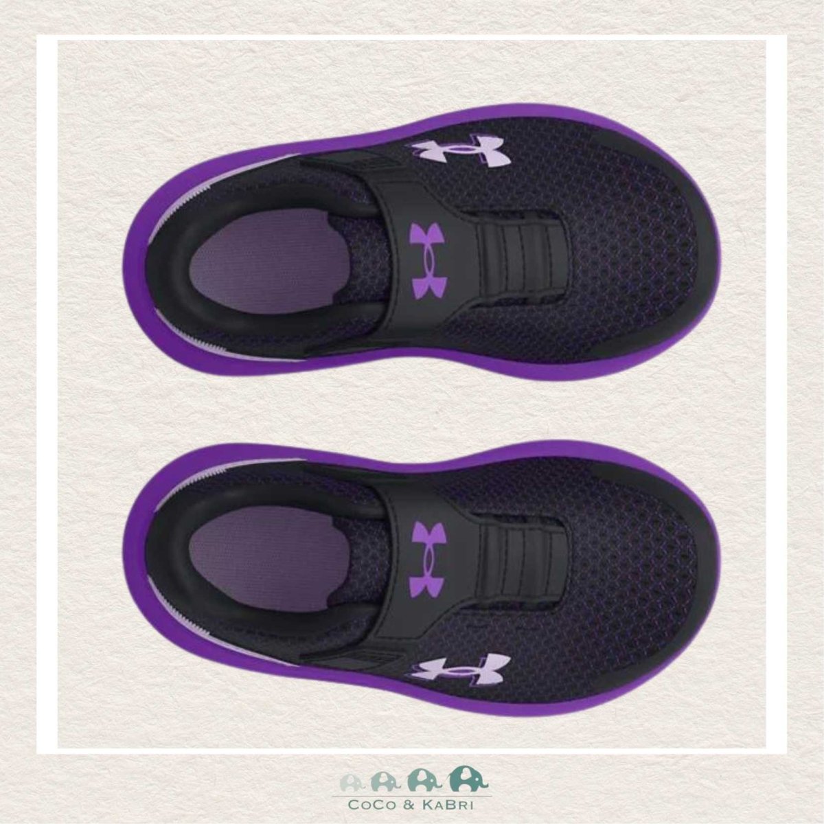 Under Armour: Girls' Infant Surge 4 AC Running Shoes - Black/Purple (U2 - 161), CoCo & KaBri Children's Boutique
