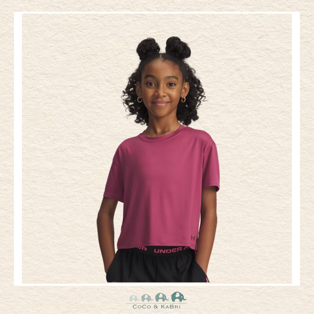 Under Armour Girls' Motion Short Sleeve - Fuchsia Tee, CoCo & KaBri Children's Boutique