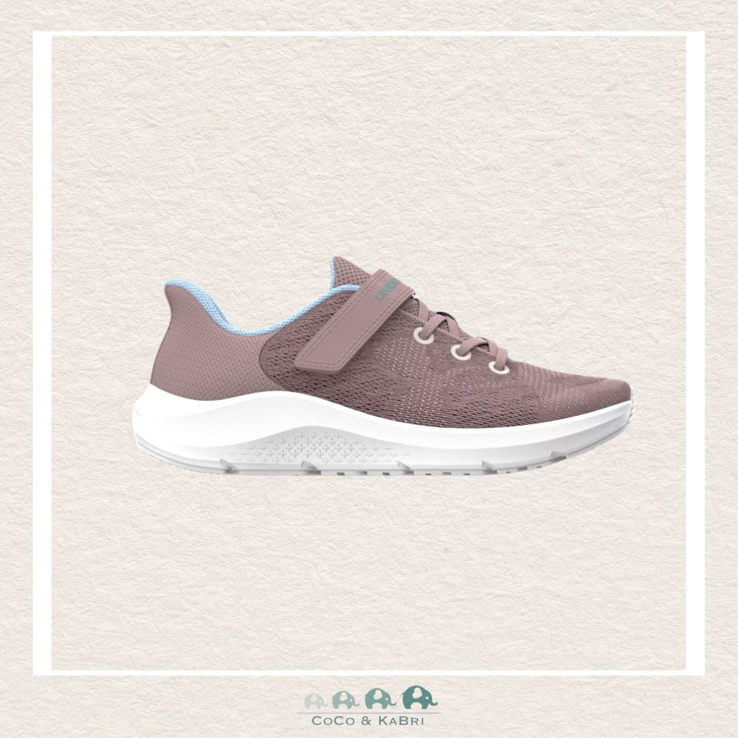 Under Armour Girls' Pre - School Pursuit 4 Big Logo AC Running Shoes - Tourmaline Pink/Nimbus Blue (M1), CoCo & KaBri Children's Boutique