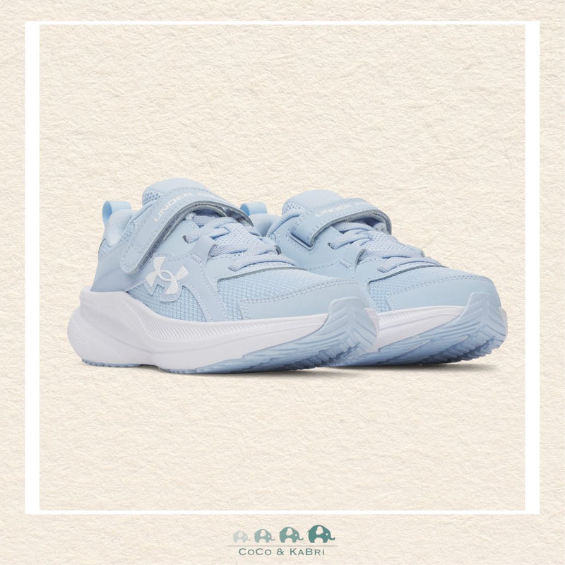 Under Armour pre-school girls' Assert 11 AC running shoes in a fresh Nimbus Blue, featuring a breathable mesh upper and a convenient alternative closure for quick and easy dressing | Canada