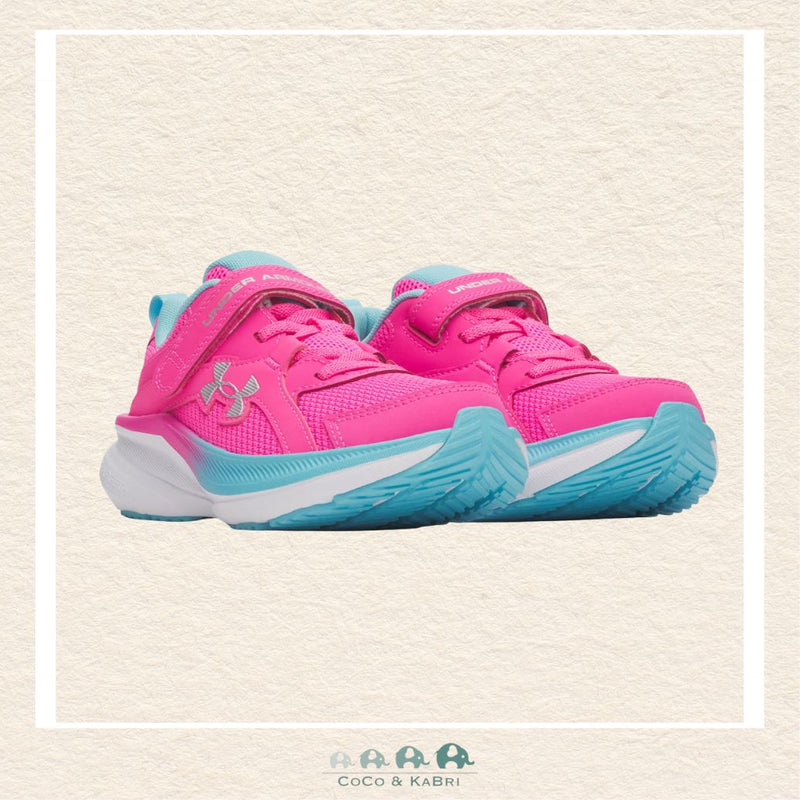 Under Armour pre-school girls' Assert 11 AC running shoes in vibrant Pink Rave, featuring a breathable mesh upper and a convenient alternative closure for quick and easy on-and-off | Canada