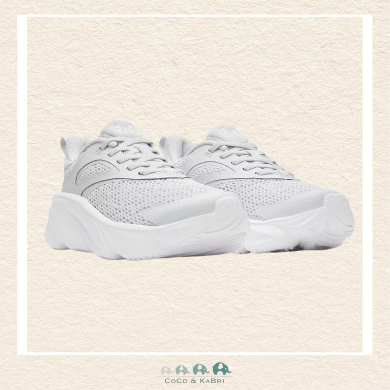 Under Armour pre-school girls' Rogue 6 running shoes in versatile Halo Gray, featuring a lightweight breathable mesh upper and a modern, high-performance athletic silhouette | Canada
