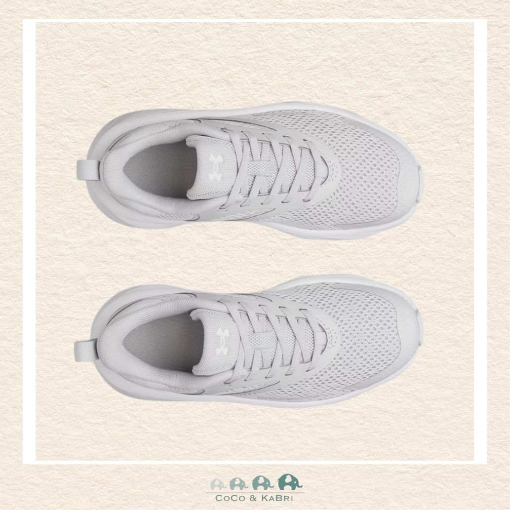 Under Armour: Girls' Pre - School Running Shoes Rogue 6 - Halo Gray (V), CoCo & KaBri Children's Boutique