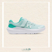 Under Armour: Girls' Pre - School Shoes Surge 4 AC Running Refresh Mint Green/Silver, CoCo & KaBri Children's Boutique
