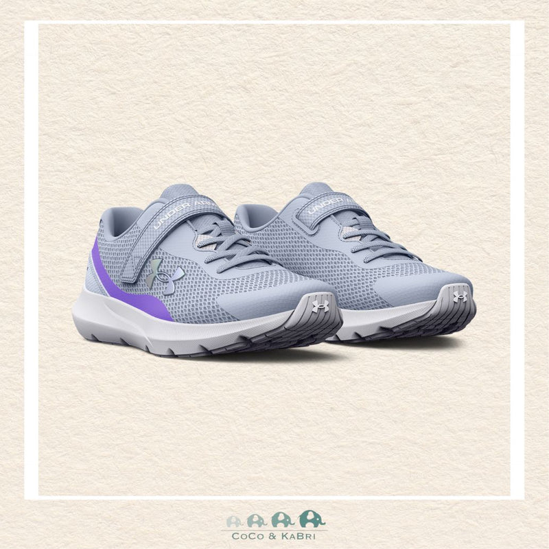 Under Armour Girls' Pre - School Surge 3 AC Running Shoes - Blue (Y1 - 34), CoCo & KaBri Children's Boutique