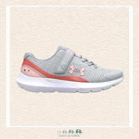 Under Armour Girls' Pre-School Surge 3 AC Running Shoes - Halo Grey (R2-81)), CoCo & KaBri Children's Boutique