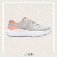 Under Armour Girls' Pre - School Surge 4 AC Running Shoes - Gray/Orange, CoCo & KaBri Children's Boutique