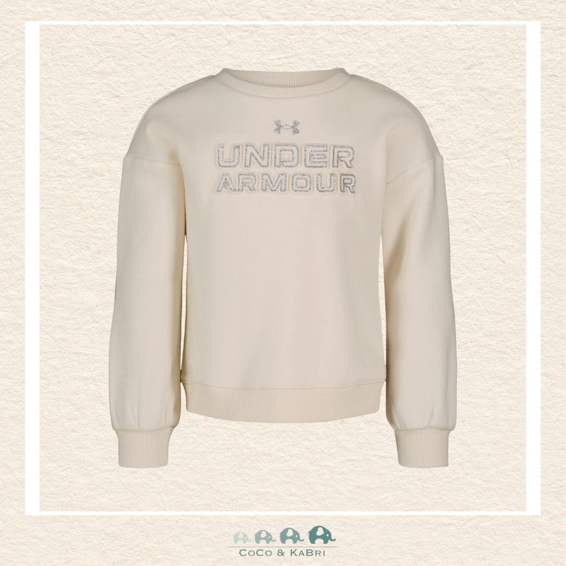 Under Armour Girls' Rival Crewneck - Silver Writing, CoCo & KaBri Children's Boutique