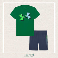 Under Armour: Kids Gradient Logo Short Sleeve Set - Team Kelly Green, CoCo & KaBri Children's Boutique