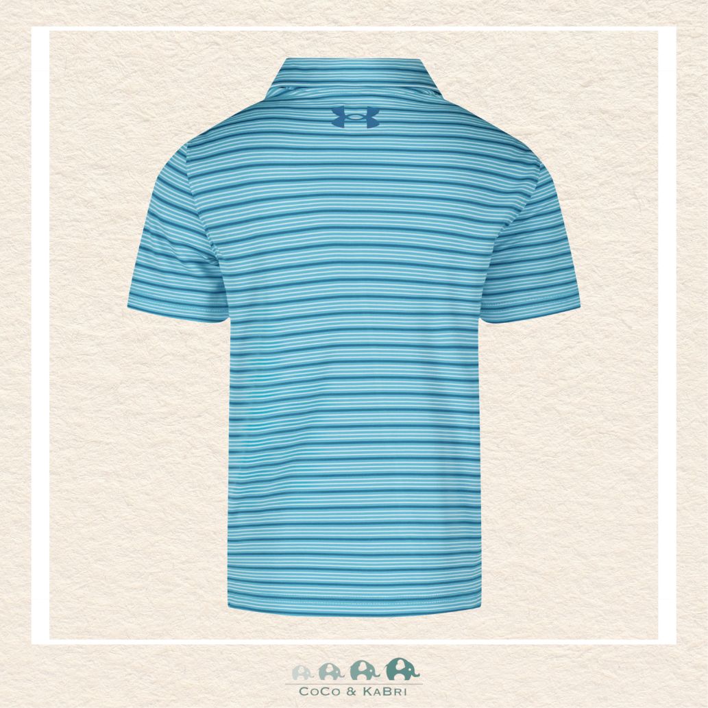 Under Armour Kids' Matchplay Stripe Polo - Fresco Blue, CoCo & KaBri Children's Boutique