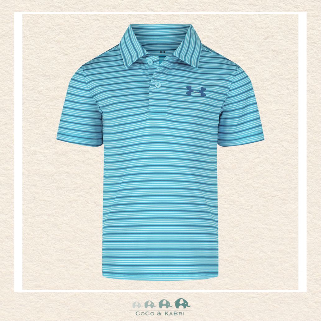 Under Armour Kids' Matchplay Stripe Polo - Fresco Blue, CoCo & KaBri Children's Boutique
