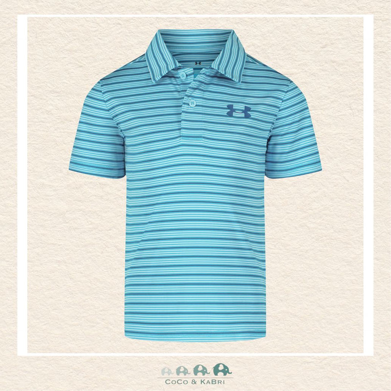 Under Armour Kids' Matchplay Stripe Polo - Fresco Blue, CoCo & KaBri Children's Boutique