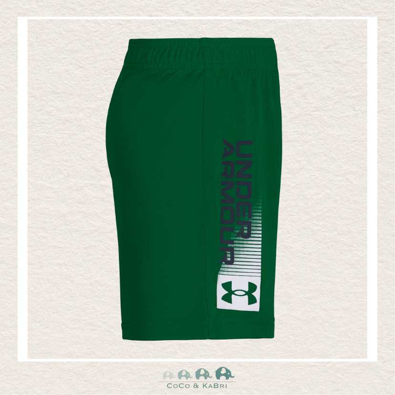 Under Armour Kids: Tech Wordmark Shorts - Team Kelly Green, CoCo & KaBri Children's Boutique