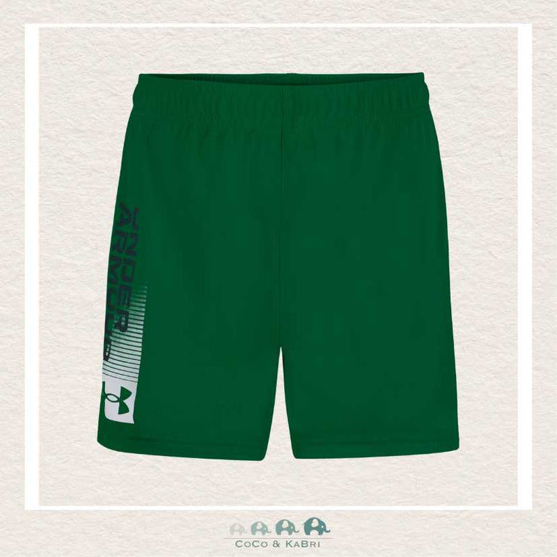 Under Armour Kids: Tech Wordmark Shorts - Team Kelly Green, CoCo & KaBri Children's Boutique