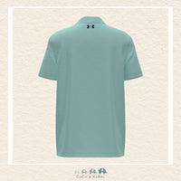 Back view of the Refresh Mint polo showing the tailored drape and the lightweight HeatGear® fabric designed for a polished and breathable fit during active play | Canada