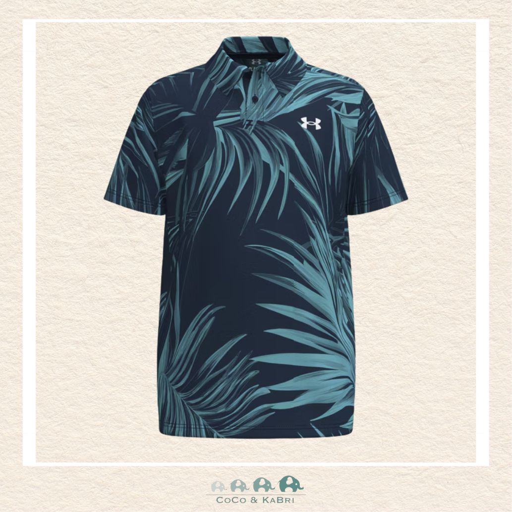 Under Armour Matchplay Printed Youth Boys' Polo - Midnight Navy, CoCo & KaBri Children's Boutique