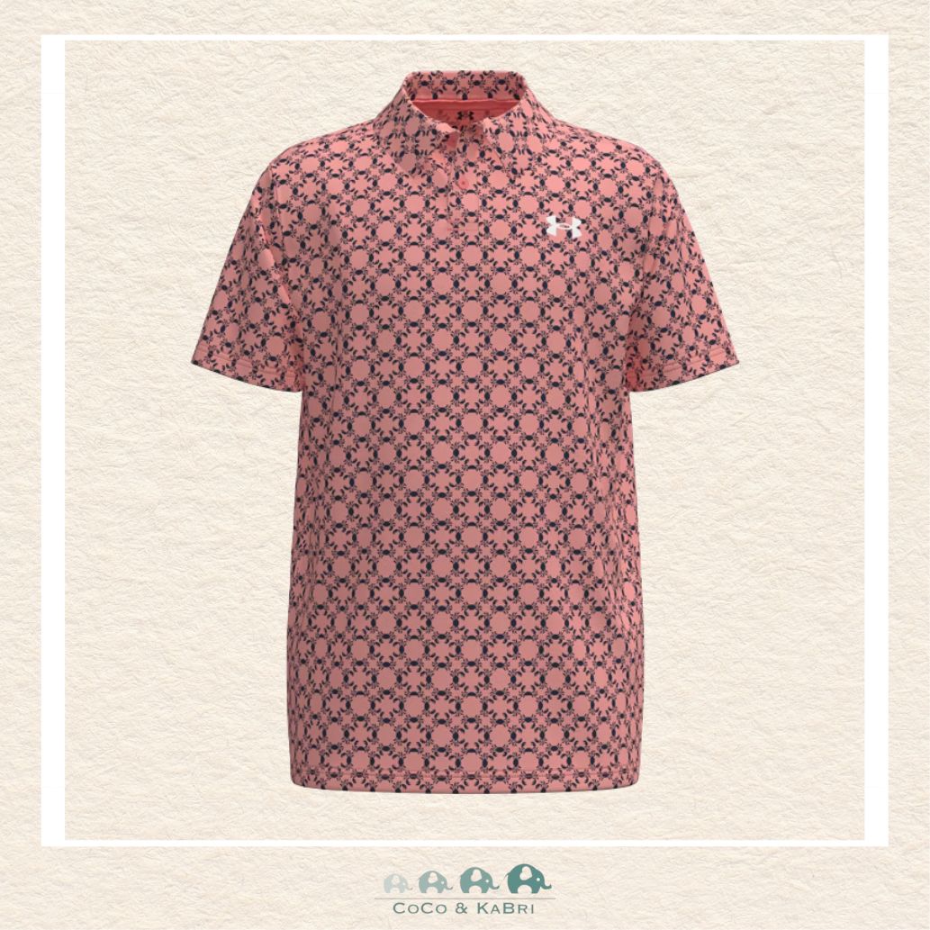 Under Armour Matchplay Printed Youth Boys' Polo - Posh Pink, CoCo & KaBri Children's Boutique