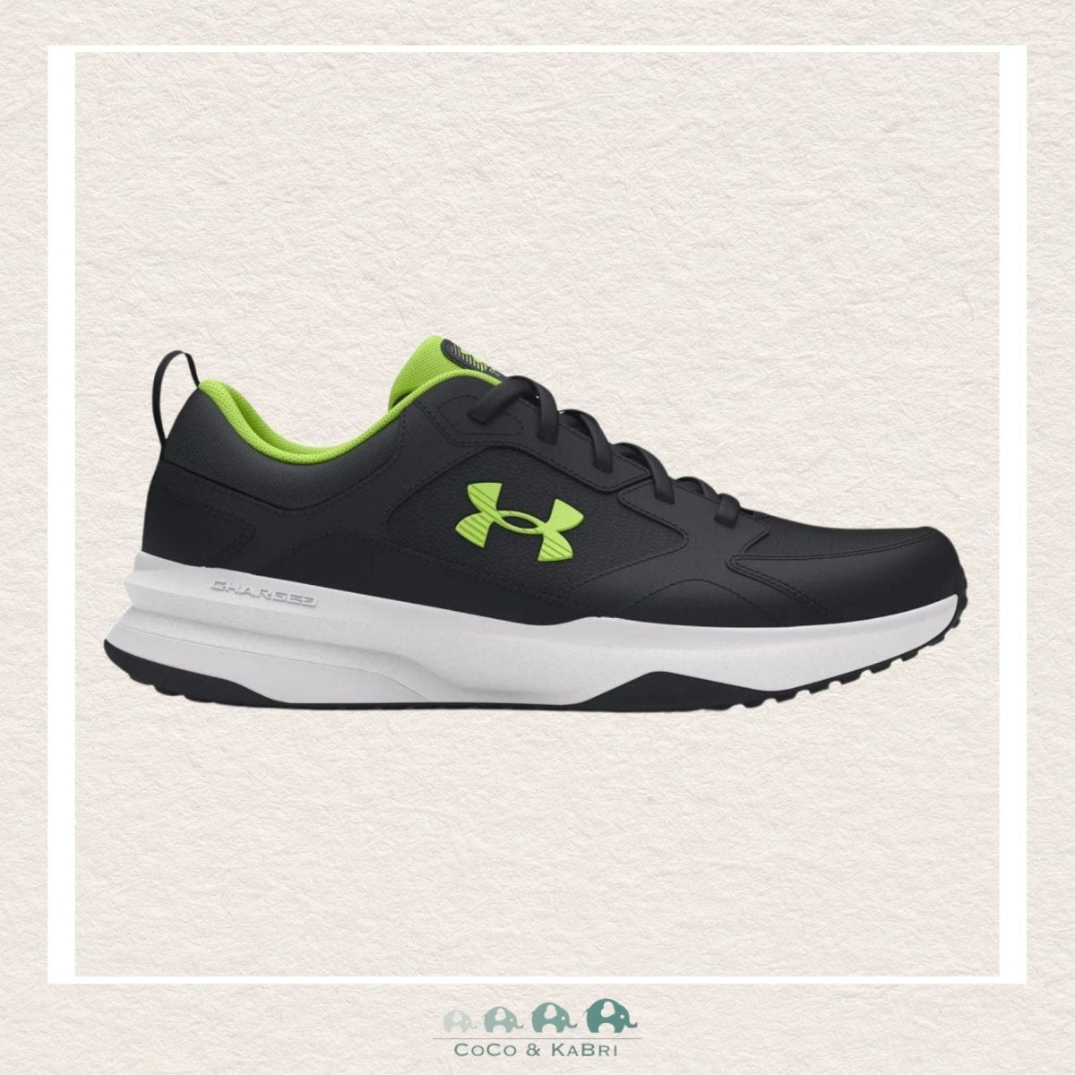 Under Armour: Men's Charged Edge Training Shoes Black/Morph Green (T2 - 90), CoCo & KaBri Children's Boutique